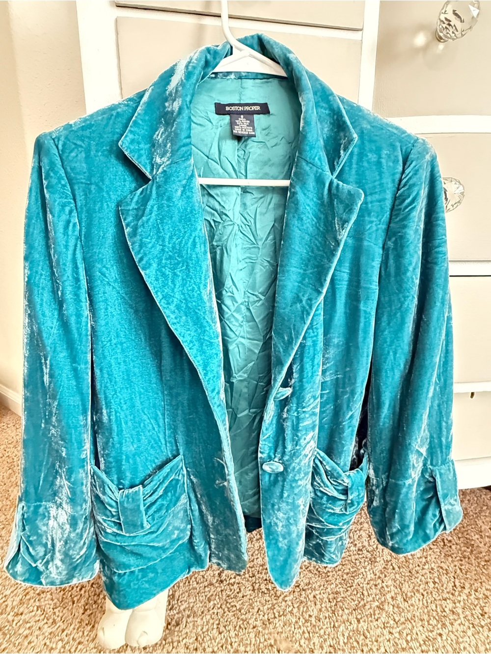 Vintage Boston Proper Velvet Dressy Blazer Jacket
